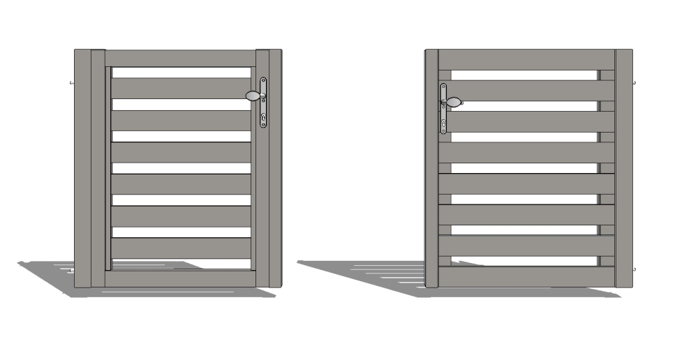 Zeichnung des Aluminiumzauns Remo 100