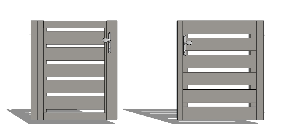 Zeichnung des Aluminiumzauns Remo 150
