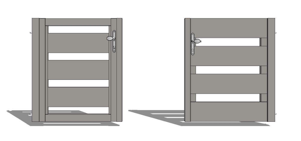 Zeichnung des Aluminiumzauns Remo 200