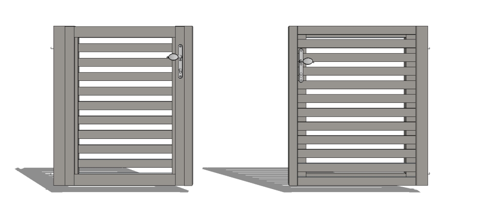 Zeichnung des Aluminiumzauns Remo 60