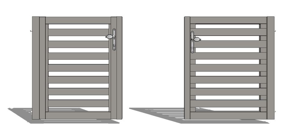 Zeichnung des Aluminiumzauns Remo 80
