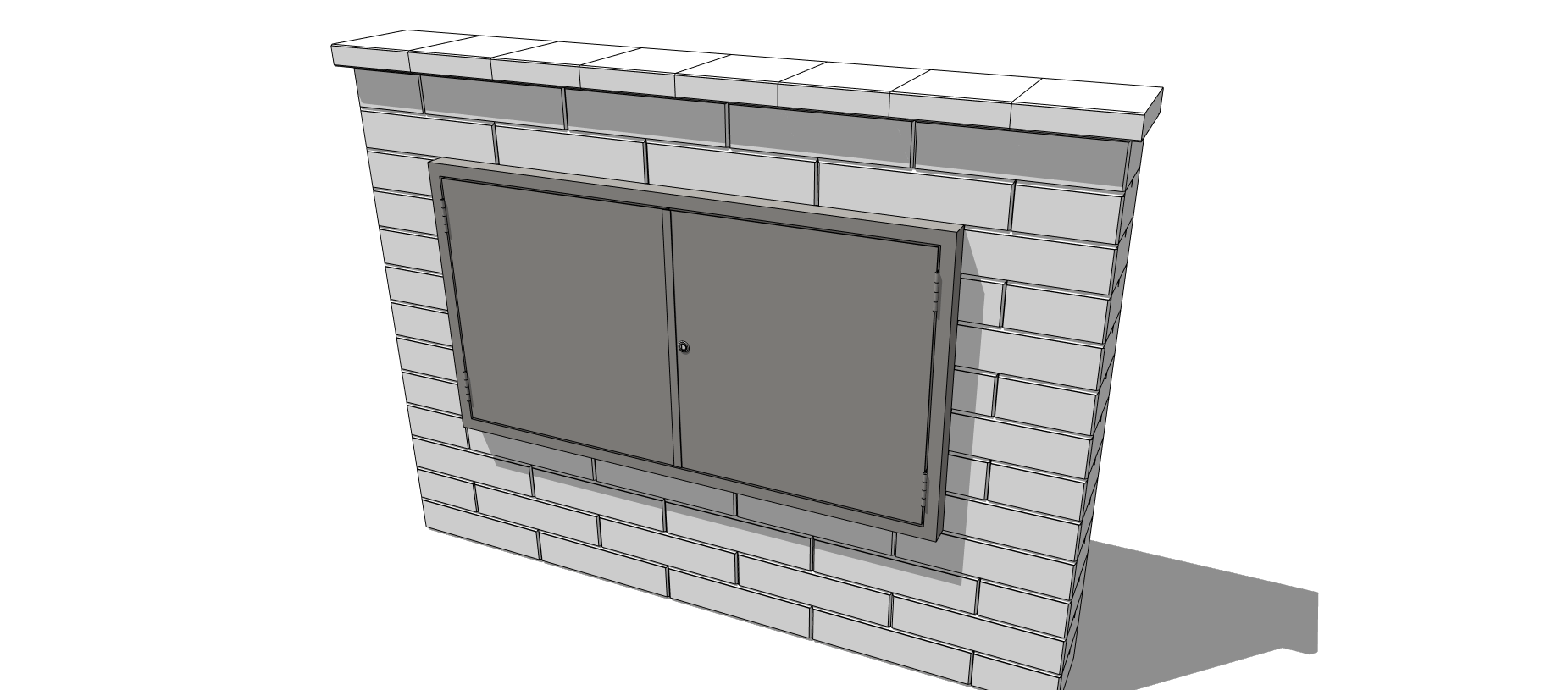 Zweiflügelige Tür für Versorgungsleitungen (auf der Oberfläche)